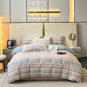 New 100% cotton air-jet thickened brushed four-piece set
