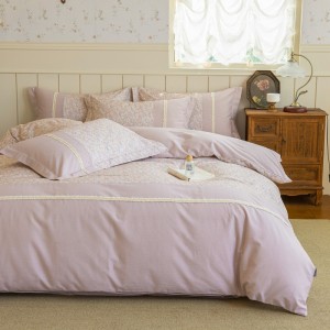 New craft-style embroidered, thickened, 100% cotton Tencel brushed four-piece set