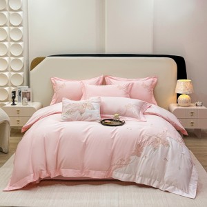 Exquisite long-staple cotton embroidered four-piece home set