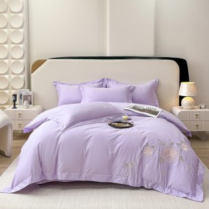 100% long-staple cotton embroidered four-piece set