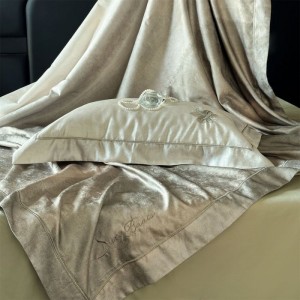 100s long-staple cotton jacquard quilt cover green bed sheets home textile four-piece bedding set