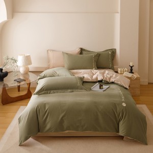 New A-grade Xinjiang long-staple cotton thickened and soft brushed four-piece suit
