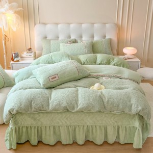 Cashmere Milk Fleece Sheet and Comforter Four-Piece Set