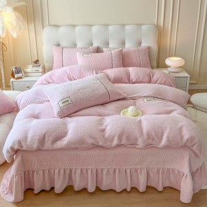 Cashmere Milk Fleece Sheet and Comforter Four-Piece Set
