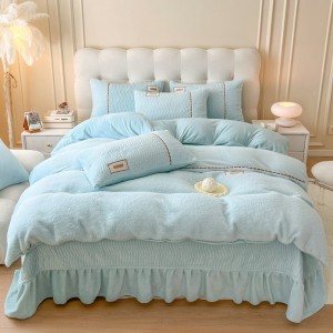 Cashmere Milk Fleece Sheet and Comforter Four-Piece Set