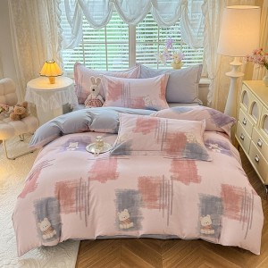 100% cotton digitally printed, eco-friendly brushed four-piece set