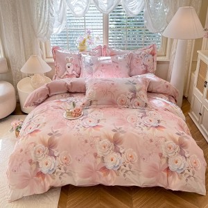 100% cotton digitally printed, eco-friendly brushed four-piece set