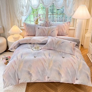 100% cotton digitally printed, eco-friendly brushed four-piece set