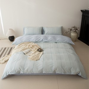 Cotton Yarn-Dyed Striped Washed Dobby Jacquard Four-Piece Set