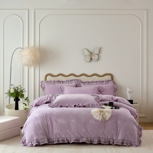 New four-piece baby fleece multifunctional bed sheet set