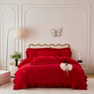 New four-piece baby fleece multifunctional bed sheet set