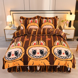 Thickened Warm 8.5kg Milk Fleece and Mink Fleece Baby Fleece Four-Piece Set