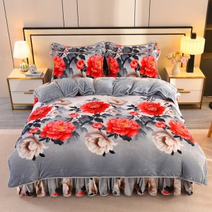 Thickened Warm 8.5kg Milk Fleece and Mink Fleece Baby Fleece Four-Piece Set