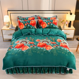 Thickened Warm 8.5kg Milk Fleece and Mink Fleece Baby Fleece Four-Piece Set