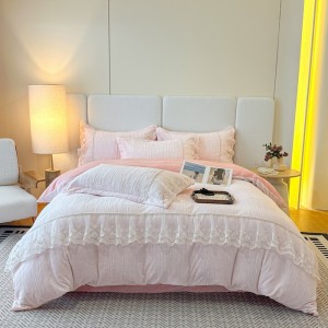 Exquisite and elegant Korean-style lace carved four-piece set