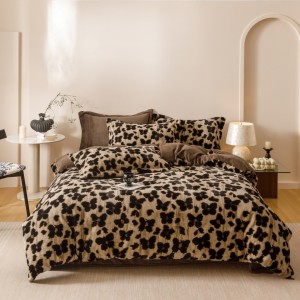 Exquisite Maillard rabbit fur ultra-soft and warm four-piece suit