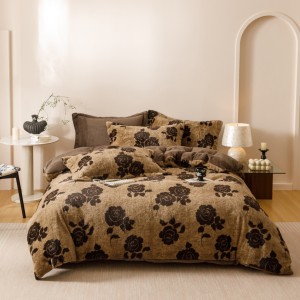 Exquisite Maillard rabbit fur ultra-soft and warm four-piece suit