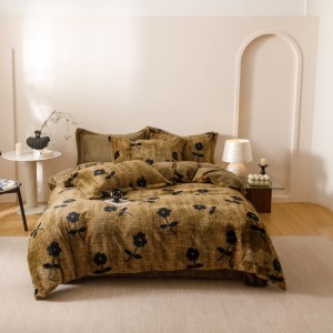 Exquisite Maillard rabbit fur ultra-soft and warm four-piece suit