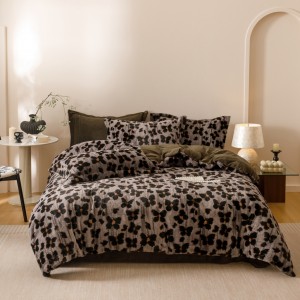 Exquisite Maillard rabbit fur ultra-soft and warm four-piece suit