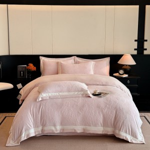 High Density Matte Double-Edge Carved Milk Fleece Four-Piece Set