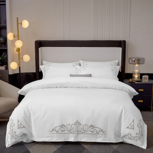 Style embroidered thickened brushed hotel and guesthouse four-piece