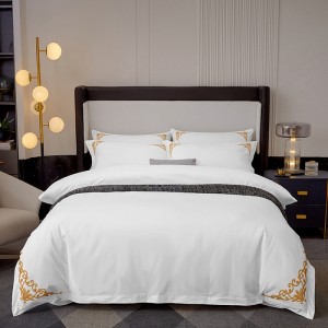 Style embroidered thickened brushed hotel and guesthouse four-piece