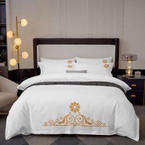 Style embroidered thickened brushed hotel and guesthouse four-piece