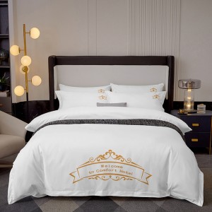 Style embroidered thickened brushed hotel and guesthouse four-piece