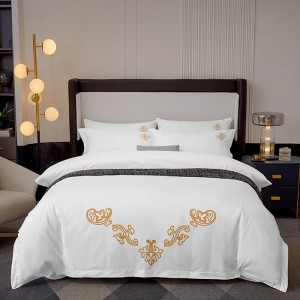 Style embroidered thickened brushed hotel and guesthouse four-piece