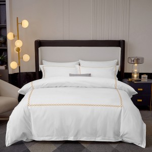 Style embroidered thickened brushed hotel and guesthouse four-piece