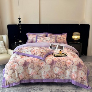 New stylish digital print milk fleece four-piece set