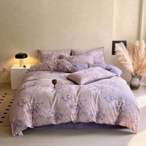 Exquisite and elegant retro-style imitation linen four-piece home set