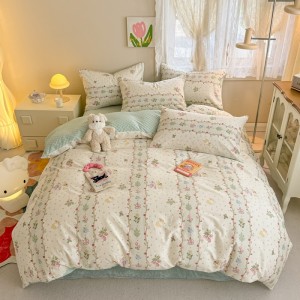 Cotton plus velvet bean velvet milk velvet four-piece set