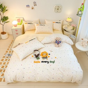 Home new style 100% cotton towel embroidered four-piece set