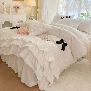 New Cotton Waffle Princess Skirt Four-Piece Set