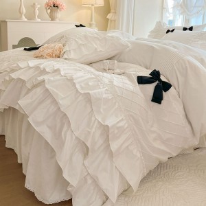 New Cotton Waffle Princess Skirt Four-Piece Set