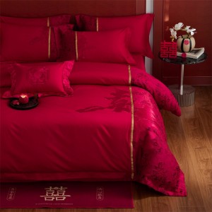 New new Chinese wedding pure cotton embroidery four-piece suit