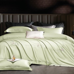 Luxury glossy cotton long-staple cotton embroidery four-piece set