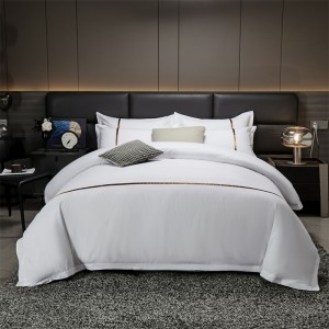 High-end new star-rated hotel solid-color four-piece suit