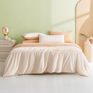 Pure cotton A-class 60s long-staple pure color satin pure cotton four-piece set