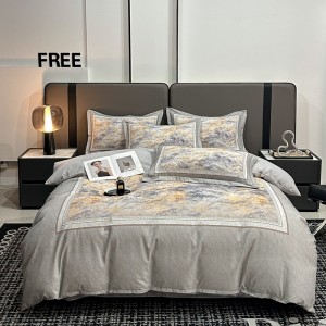 Exquisite Thickened Cotton Large Print Four-Piece Set