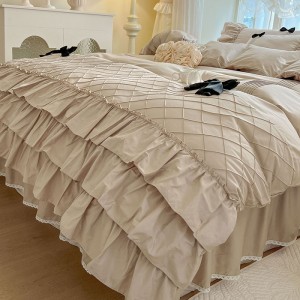 Cotton Waffle Princess Dress Four-Piece Set