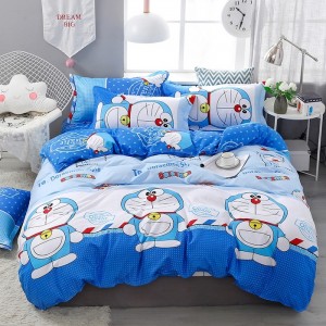 Household aloe vera cotton polyester active printing four-piece set