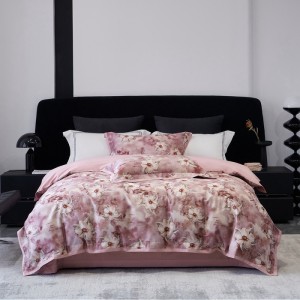 100-Count Long-Stack Cotton Four-Piece Set with Digital Print