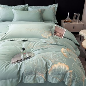 Atmospheric and exquisite multi-color pure cotton embroidery four-piece suit