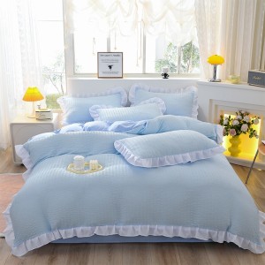 New Korean-style lace washed cotton four-piece set