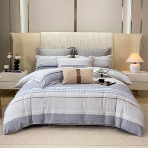 100% cotton brushed four-piece set digitally printed thickened pure cotton brushed four-piece