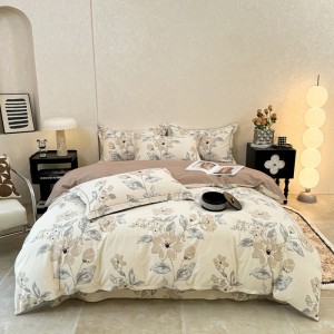 100% cotton eco-friendly brushed four-piece set
