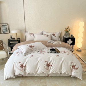 Atmospheric 100% cotton ecological brushed four-piece set