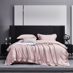 Pure color natural and comfortable 100-count pure cotton four-piece set